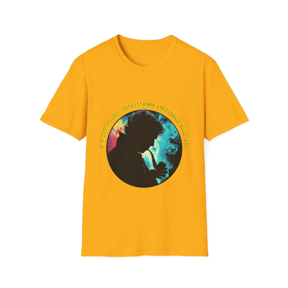 🕵️ Funny T-Shirt - Sherlock Holmes – Professional Overthinker Since 1887, Unisex, Colors ⚫🔵🔴🟡⚪