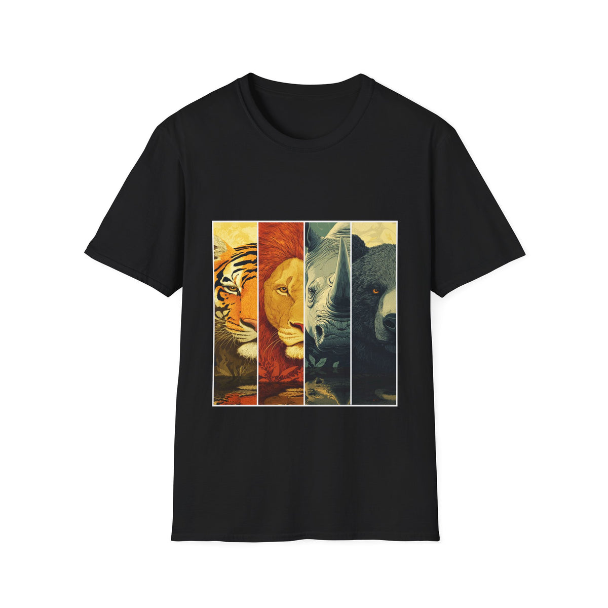 🐯 The Tough & Powerful Wildlife Graphic T-Shirt, Unisex, Colors ⚫🔵🔴🟢🟠🟡⚪