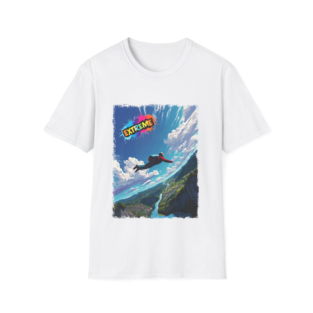 🪂 Extreme BASE Jumping – Defy Gravity Sports T-Shirt, Unisex, Colors ⚫🔵🔴🟡⚪