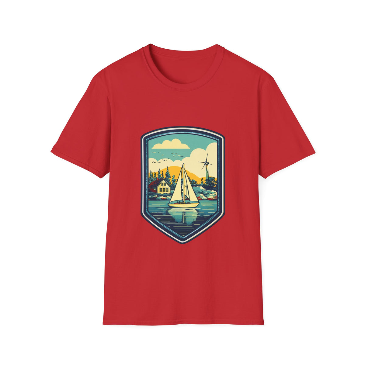 ⛵ Peaceful Sports T-Shirt, Unisex, Colors ⚫🔵🔴🟠🟡⚪