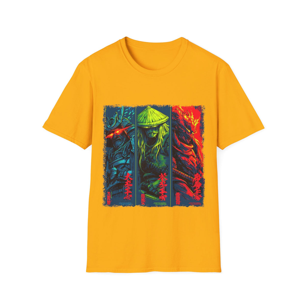🐱‍👤 The Fighters – Bold Warrior Combat T-Shirt, Unisex, Colors ⚫🔵🔴🟠🟡⚪