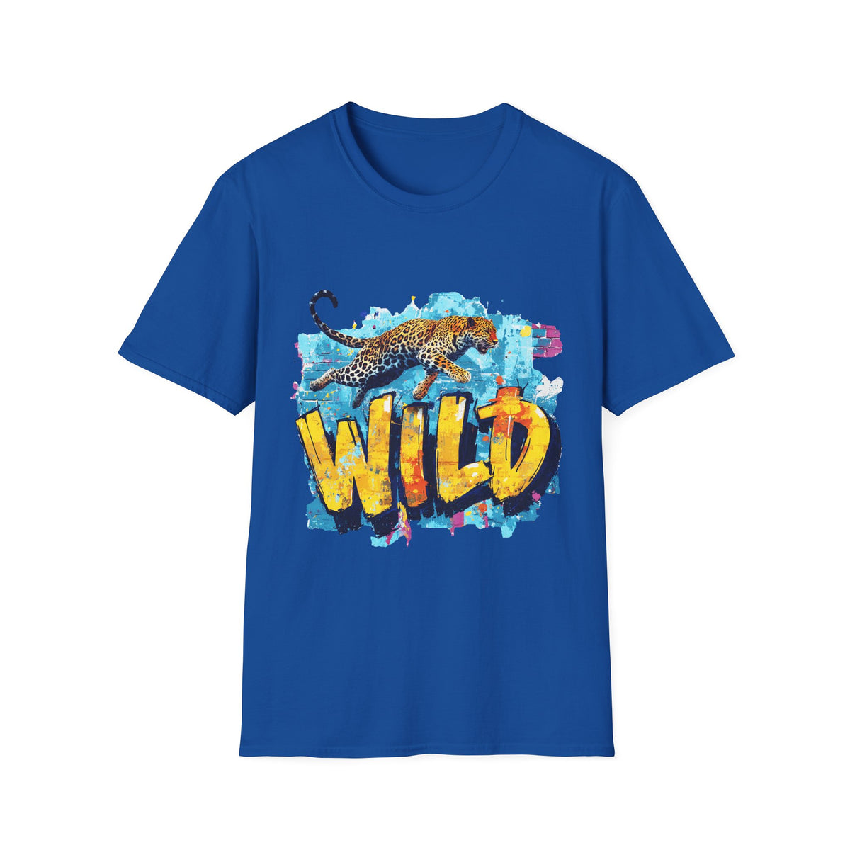 🐯 Wild-Leopard Graphic T-Shirt | Fierce Big Cat Nature Tee, Unisex, Colors ⚫🔵🔴🟠🟡⚪