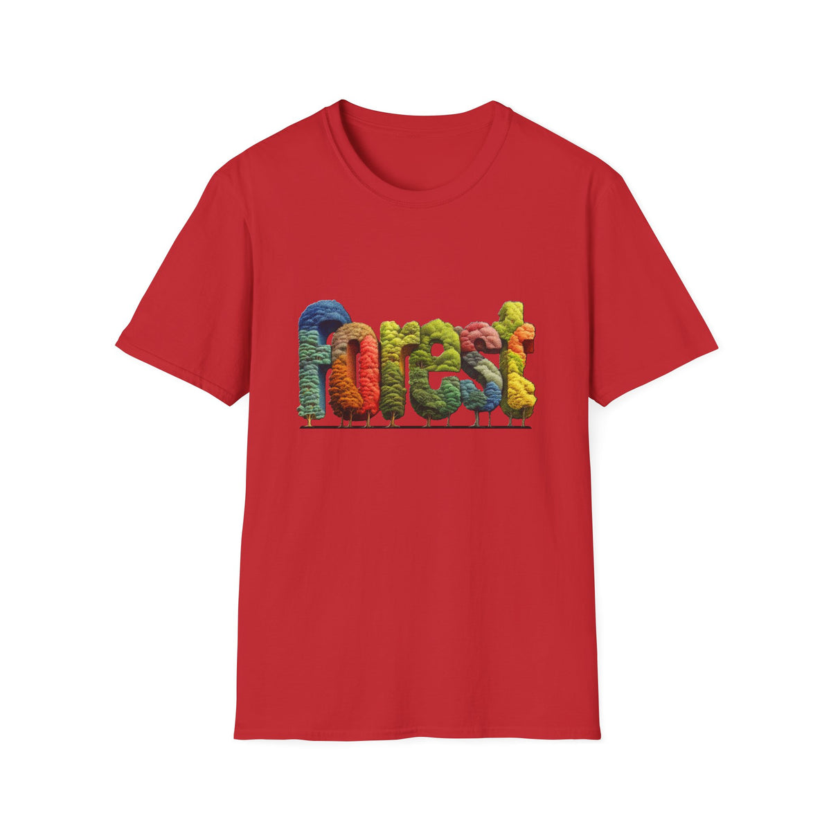 🌲 Forest T-Shirt | Nature Lover Hiking Outdoor Graphic Tee, Unisex, Colors ⚫🔵🔴🟡⚪