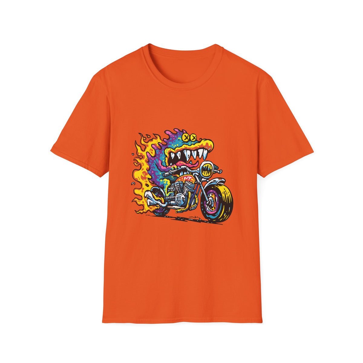 🚴 Cartoon Bike Rider T-Shirt – Fun Cycling Bike Lovers, Unisex, Colors ⚫🔵🔴🟠🟡⚪