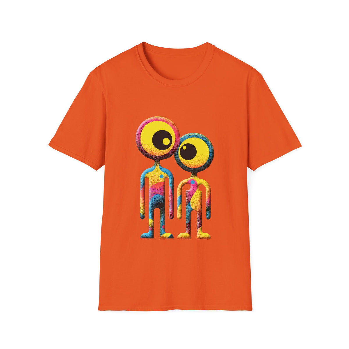 ❤️ Dot Lovers T-Shirt – Minimalist Design Tee, Unisex, Colors ⚫🔵🔴🟠🟡⚪