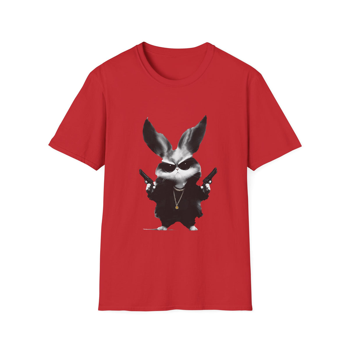 🐰 Funny T-Shirt - Small Bunny, Big Attitude, Unisex, Colors ⚫🔵🔴🟠🟡⚪