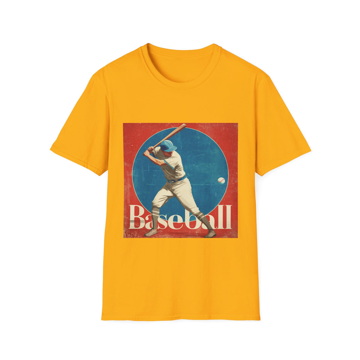 ⚾ Vintage Baseball Player | Old School Baseball Fan Gift, Sports T-Shirt, Unisex, Colors ⚫🔵🔴🟠🟡⚪