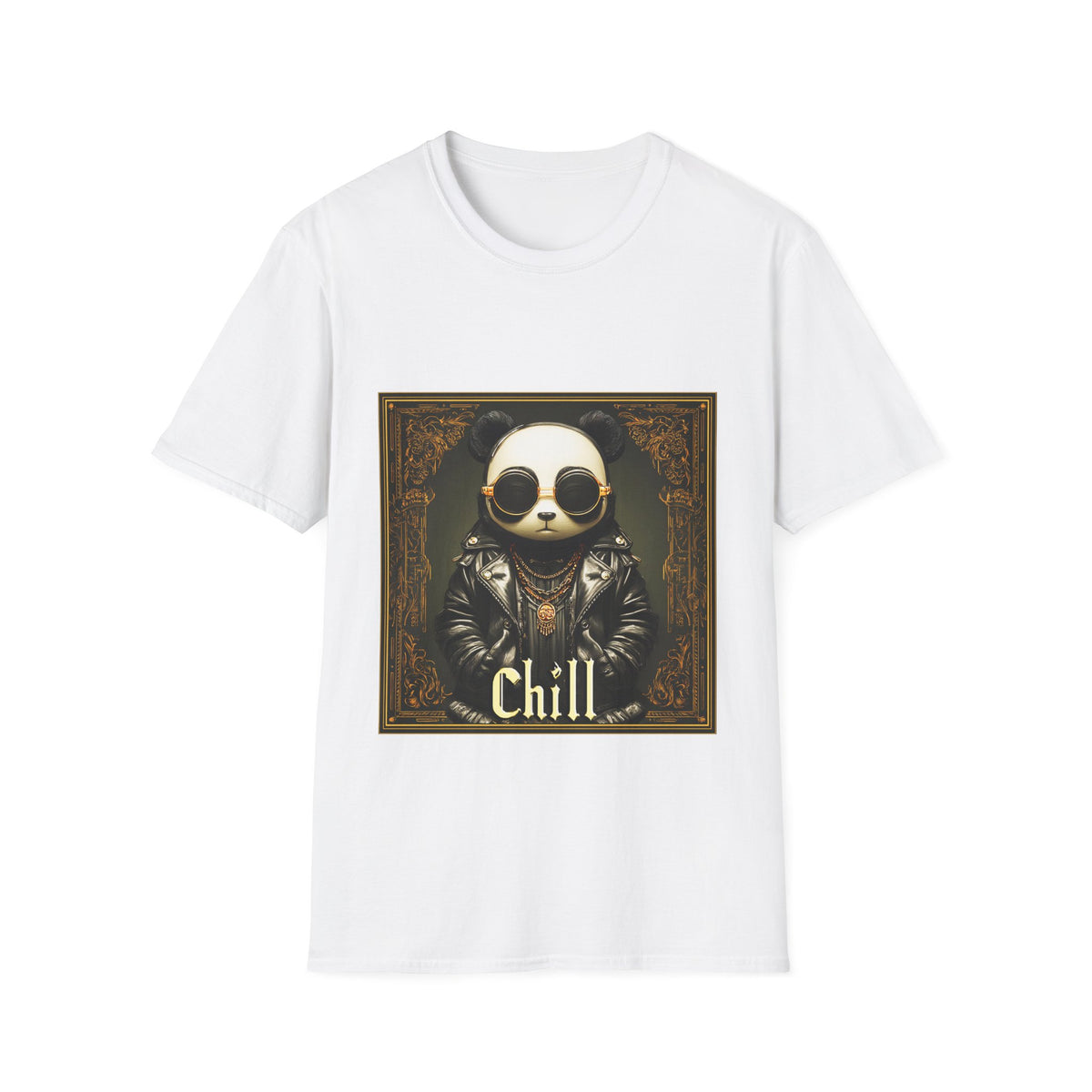 🐼 Chilling Panda T-Shirt – Relaxed Panda Graphic Tee, Unisex, Colors ⚫🔵🔴🟡⚪