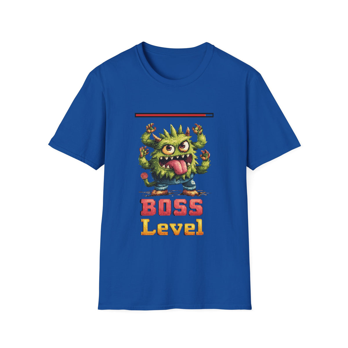 👹 Boss Level Gaming Shirt – Gamer Graphic Tee, Unisex, Colors ⚫🔵🔴🟢🟠🟡⚪