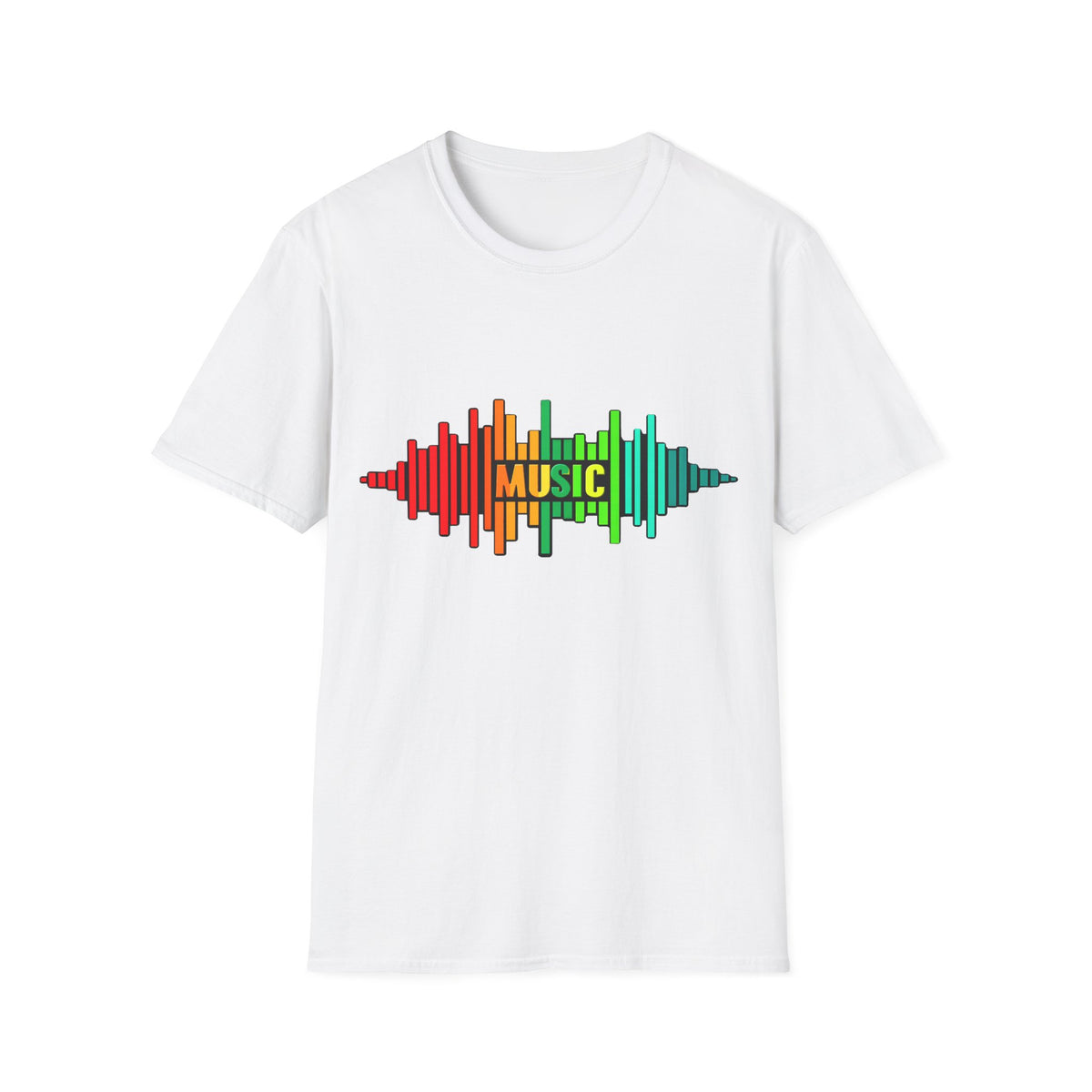 🎵 Music Equalizer T-Shirt, Unisex, Colors ⚫🔵🔴🟡⚪