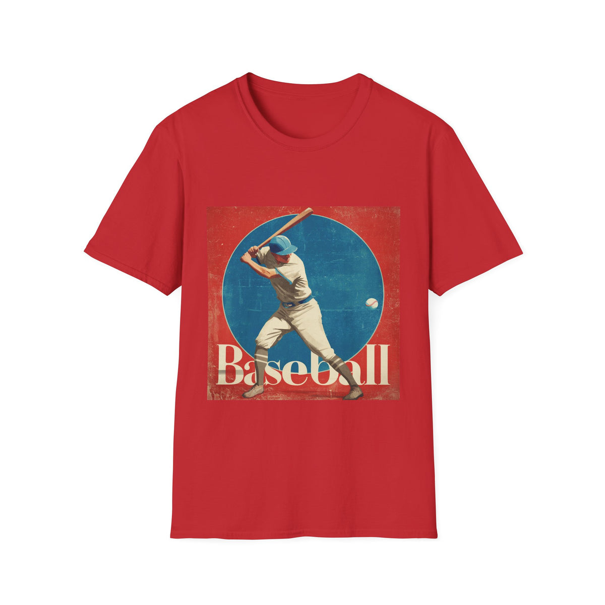 ⚾ Vintage Baseball Player | Old School Baseball Fan Gift, Sports T-Shirt, Unisex, Colors ⚫🔵🔴🟠🟡⚪