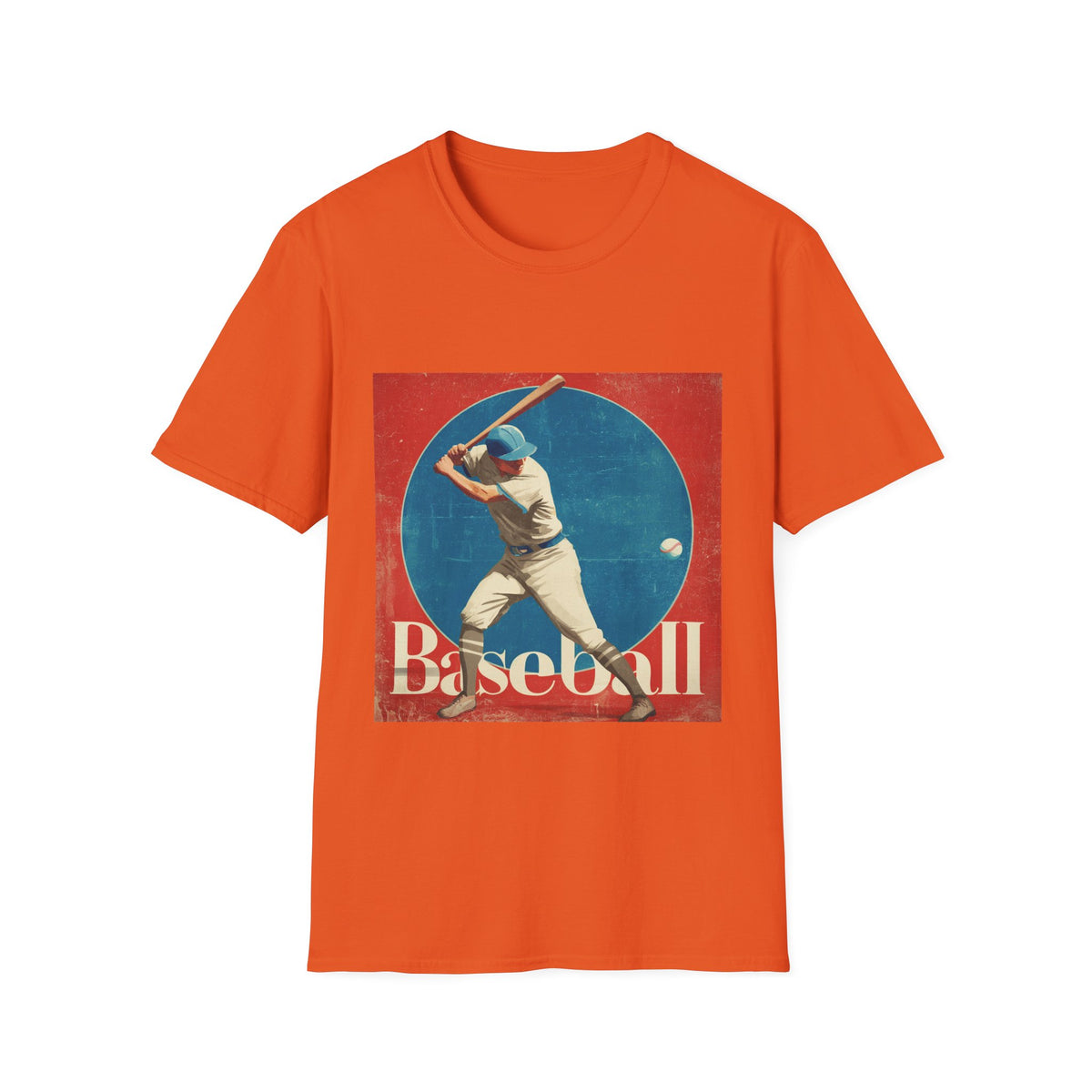 ⚾ Vintage Baseball Player | Old School Baseball Fan Gift, Sports T-Shirt, Unisex, Colors ⚫🔵🔴🟠🟡⚪