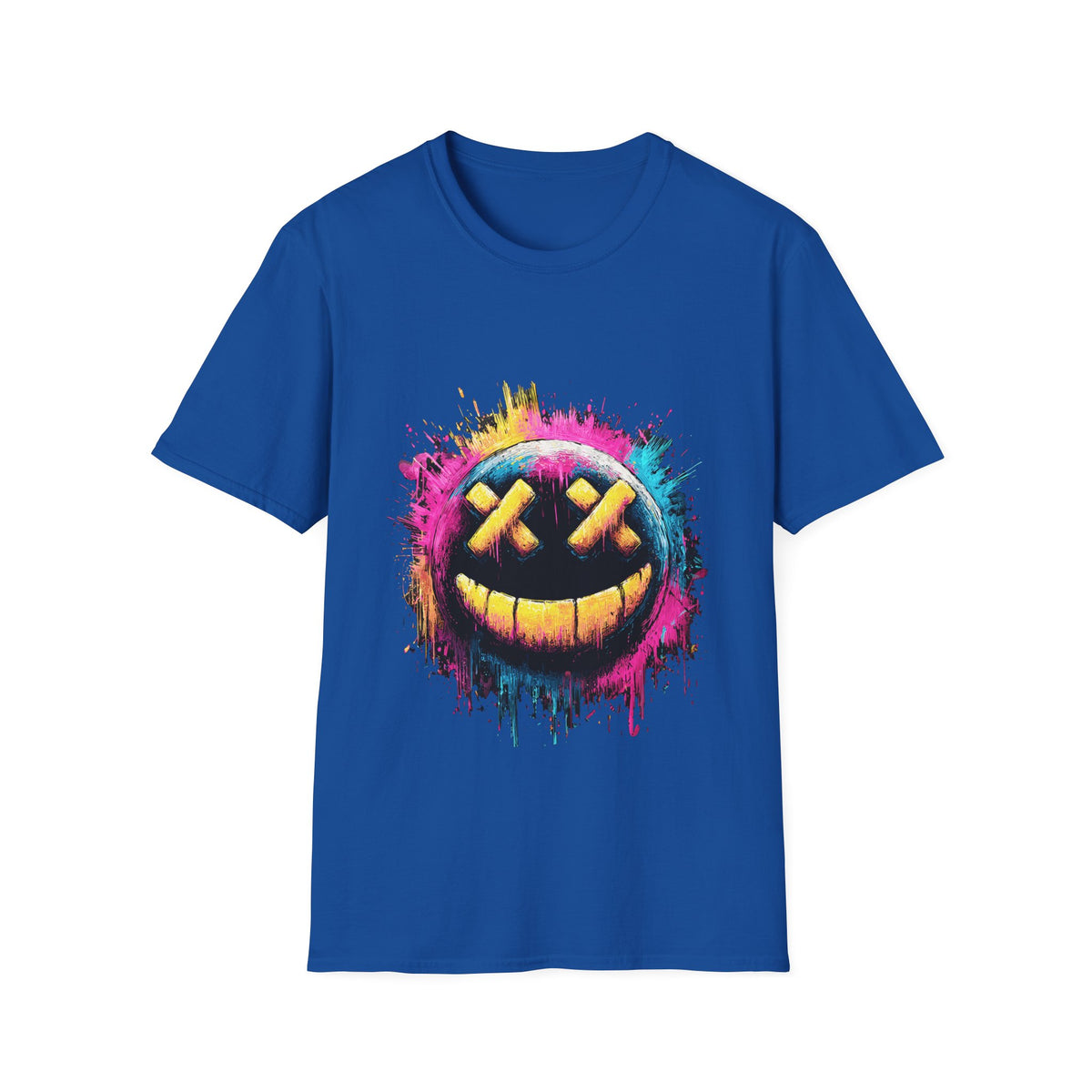 🤩 Smiley Face X Eyes T-Shirt | Retro Smile Graphic Tee | Edgy Streetwear, Unisex, Colors ⚫🔵🔴🟢🟠🟡⚪