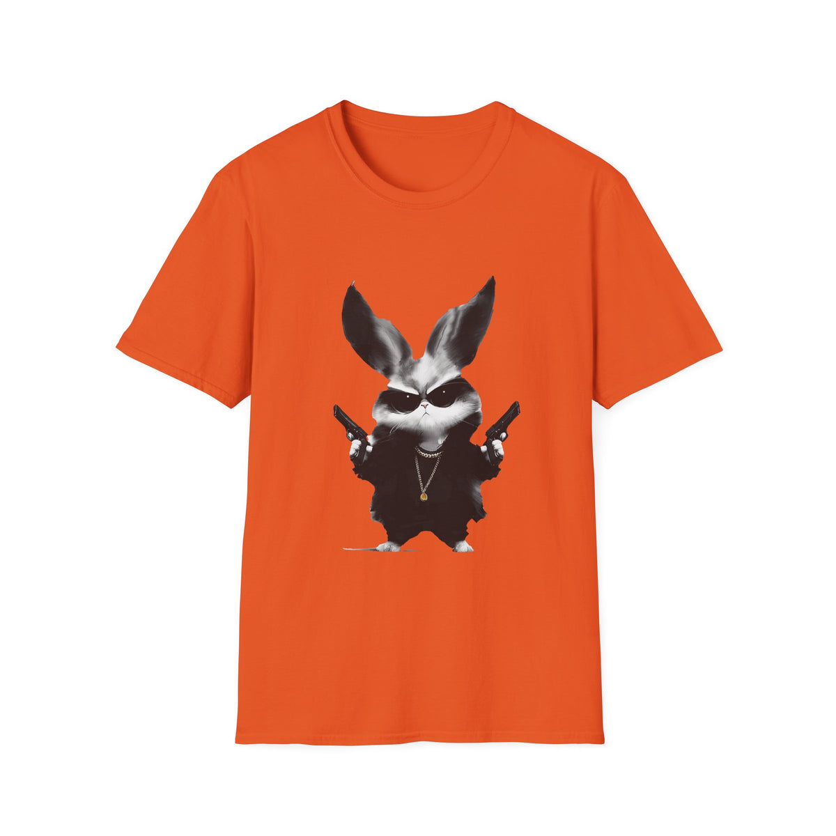 🐰 Funny T-Shirt - Small Bunny, Big Attitude, Unisex, Colors ⚫🔵🔴🟠🟡⚪