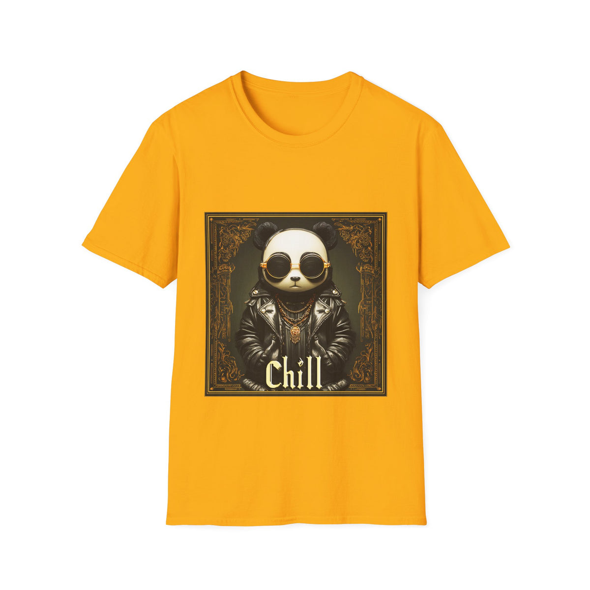 🐼 Chilling Panda T-Shirt – Relaxed Panda Graphic Tee, Unisex, Colors ⚫🔵🔴🟡⚪