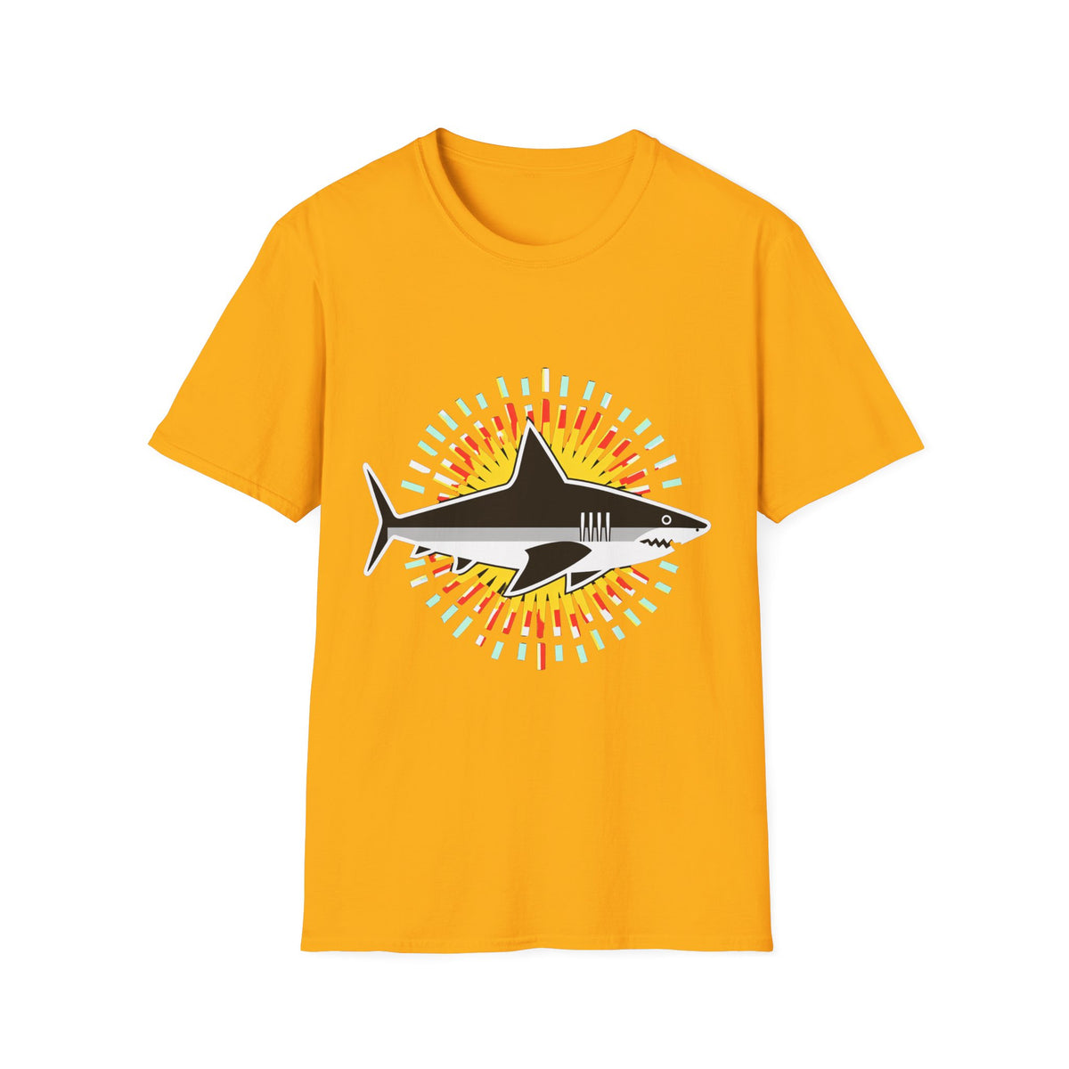 🦈 Shark Vintage Ocean Graphic T-Shirt, Unisex, Colors ⚫🔵🔴🟡⚪