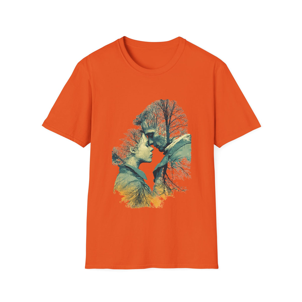 ❤️ Autumn Love T-Shirt | Cozy Fall Romance Graphic Tee, Unisex, Colors ⚫🔵🔴🟠🟡⚪