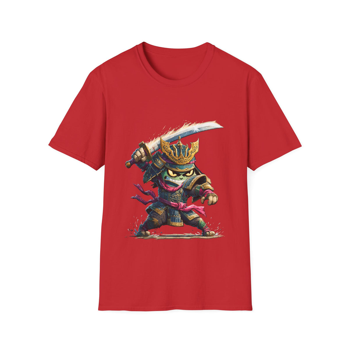 🐱‍👤 Shadow Samurai Warrior T-Shirt – Japanese Art Style, Unisex, Colors ⚫🔵🔴🟠🟡⚪
