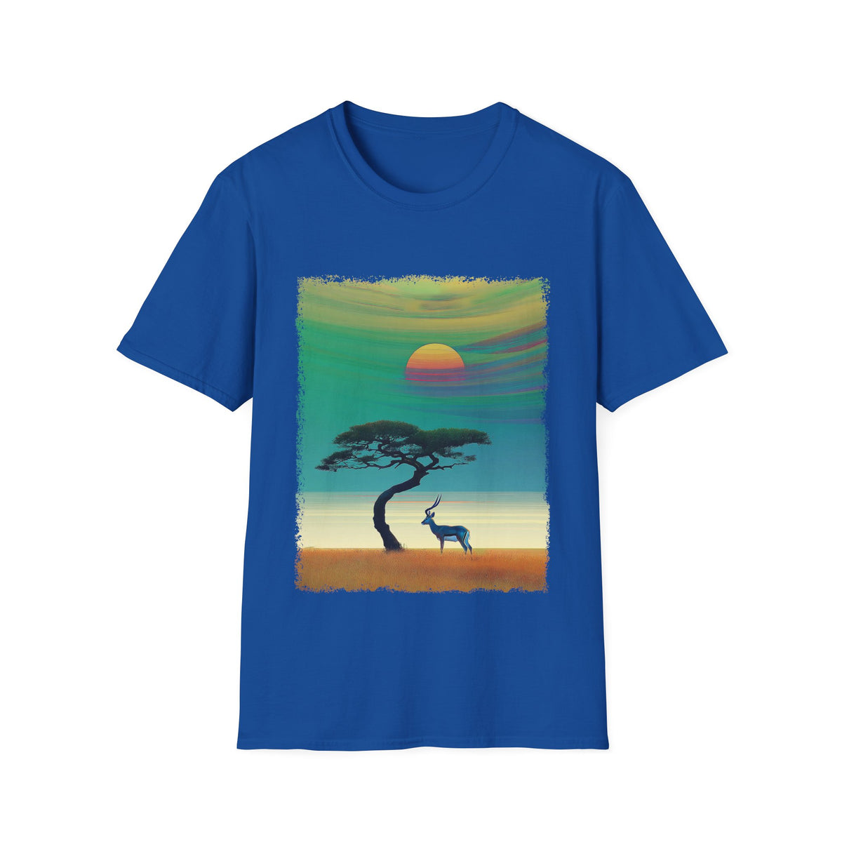 🦌 Majestic Africa Wildlife Nature T-Shirt, Unisex, Colors ⚫🔵🔴🟠🟡⚪