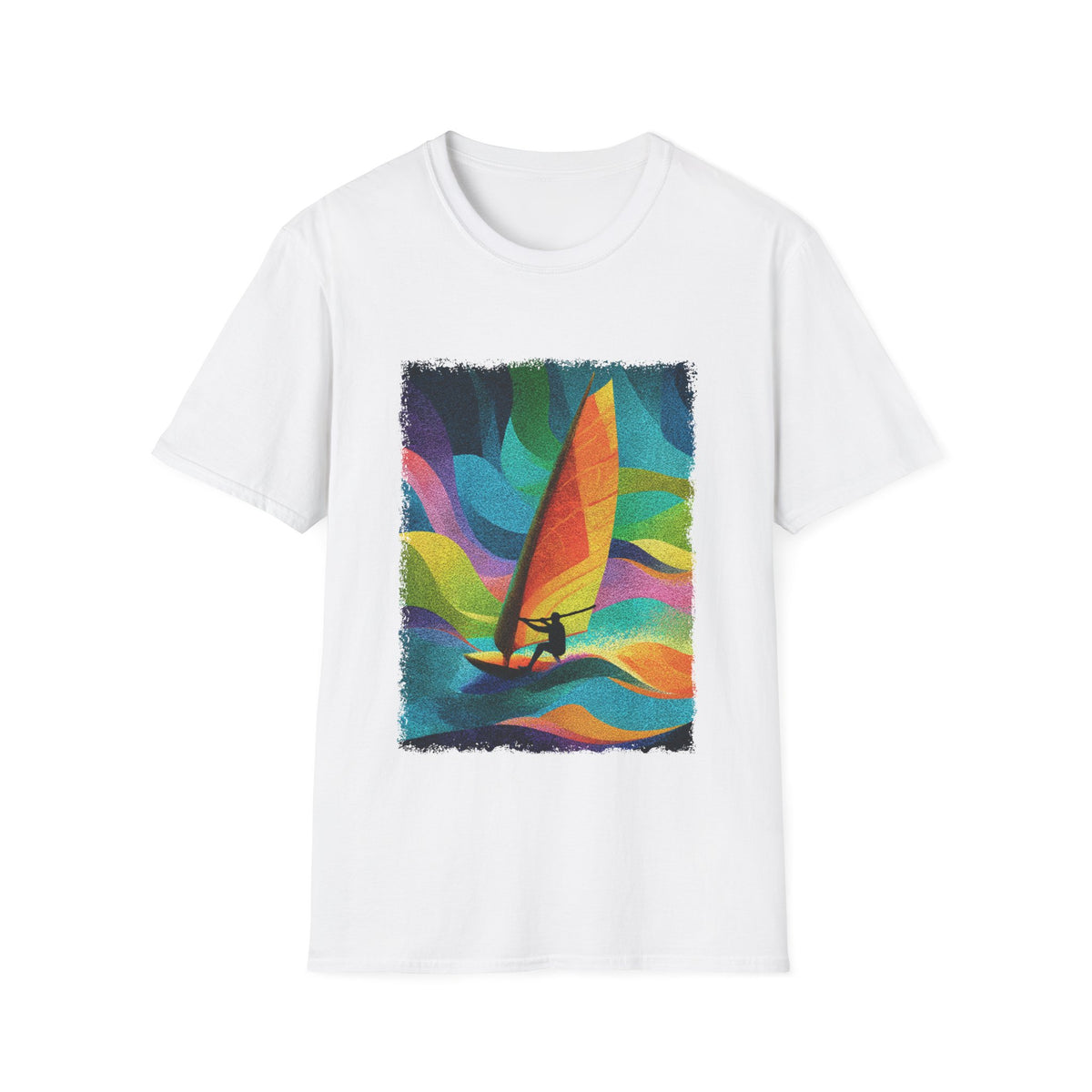 🏄 Ride the Wind – Windsurfing Adventure Sports T-Shirt, Unisex, Colors ⚫🔵🔴🟠🟡⚪