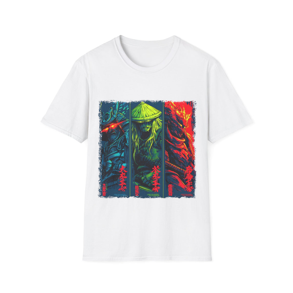 🐱‍👤 The Fighters – Bold Warrior Combat T-Shirt, Unisex, Colors ⚫🔵🔴🟠🟡⚪