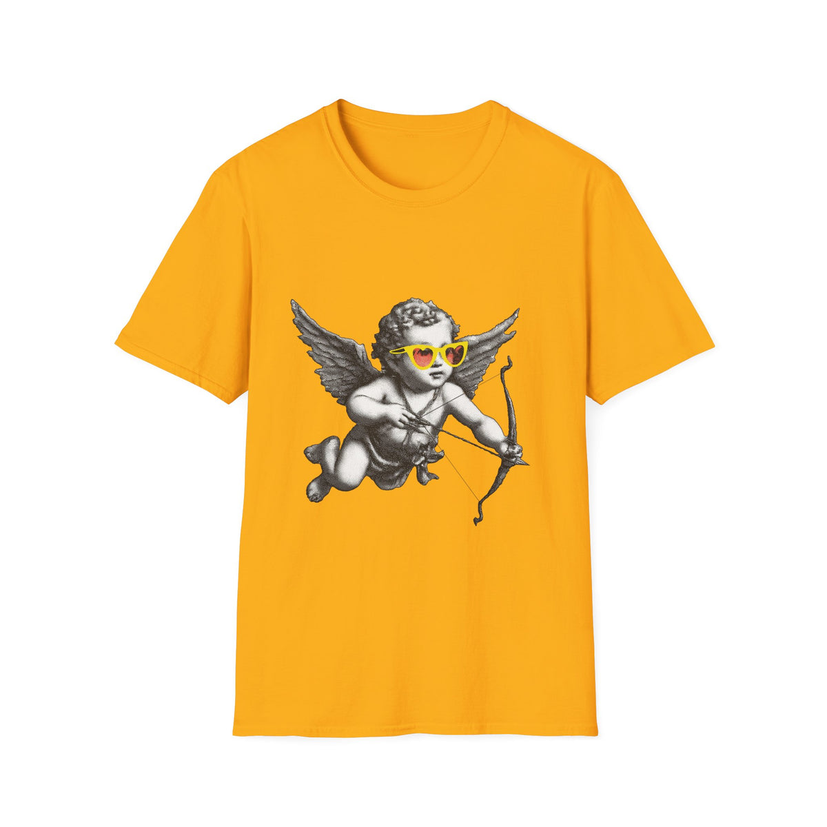 👼 Cute Cupid Angel T-Shirt, Unisex, Colors ⚫🔵🔴🟠🟡⚪