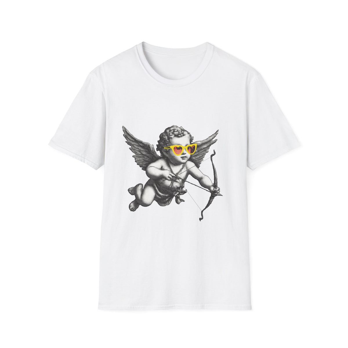 👼 Cute Cupid Angel T-Shirt, Unisex, Colors ⚫🔵🔴🟠🟡⚪