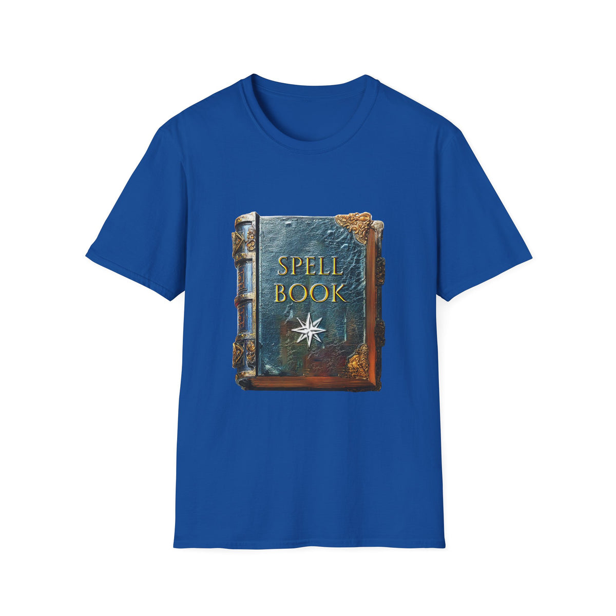 🔮 Mystical Spell Book T-Shirt – Vintage Magic Grimoire Graphic Tee, Unisex, Colors ⚫🔵🔴🟢🟠🟡⚪