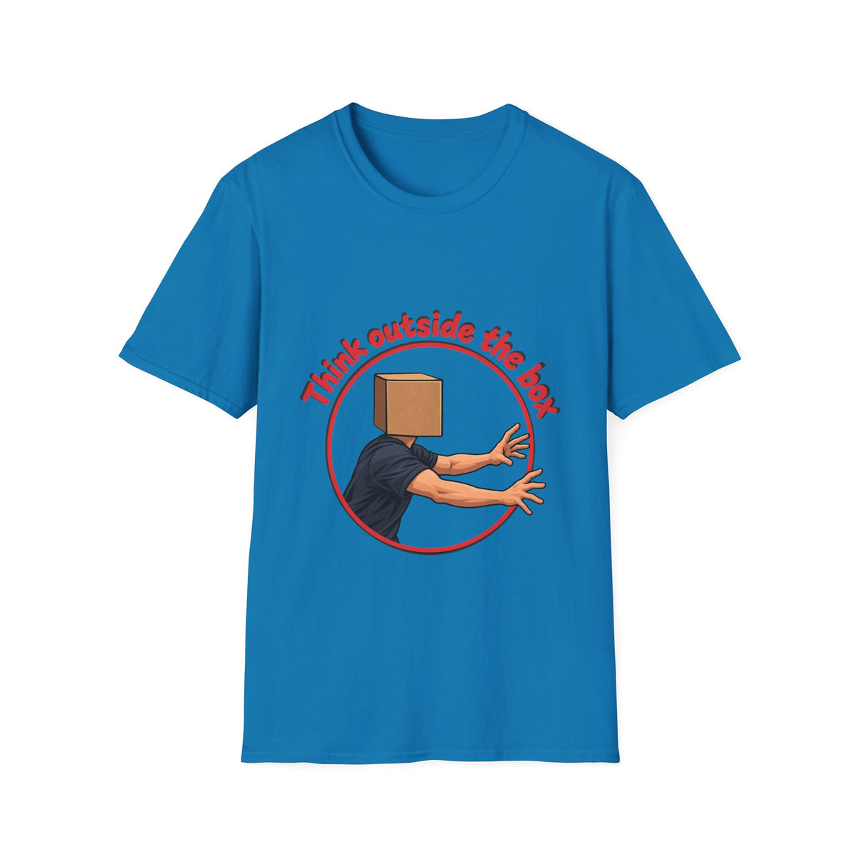 📦 Think Outside the Box – Creative Mindset Graphic T-Shirt, Unisex, Colors ⚫🔵🔴🟢🟡⚪