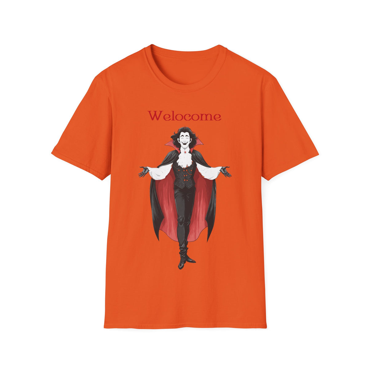 👹 Dracula Gothic T-Shirt – Dark Vampire Graphic T-Shirt, Unisex, Colors ⚫🔵🟢🟠🟡⚪