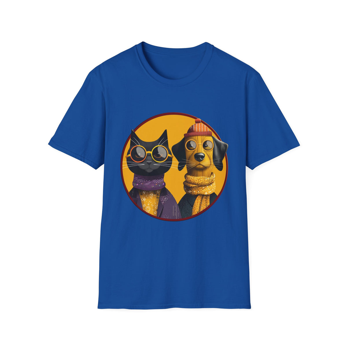❤️ Purrfect Match, Ruff Around the Edges T-Shirt, Unisex, Colors ⚫🔵🔴🟡⚪
