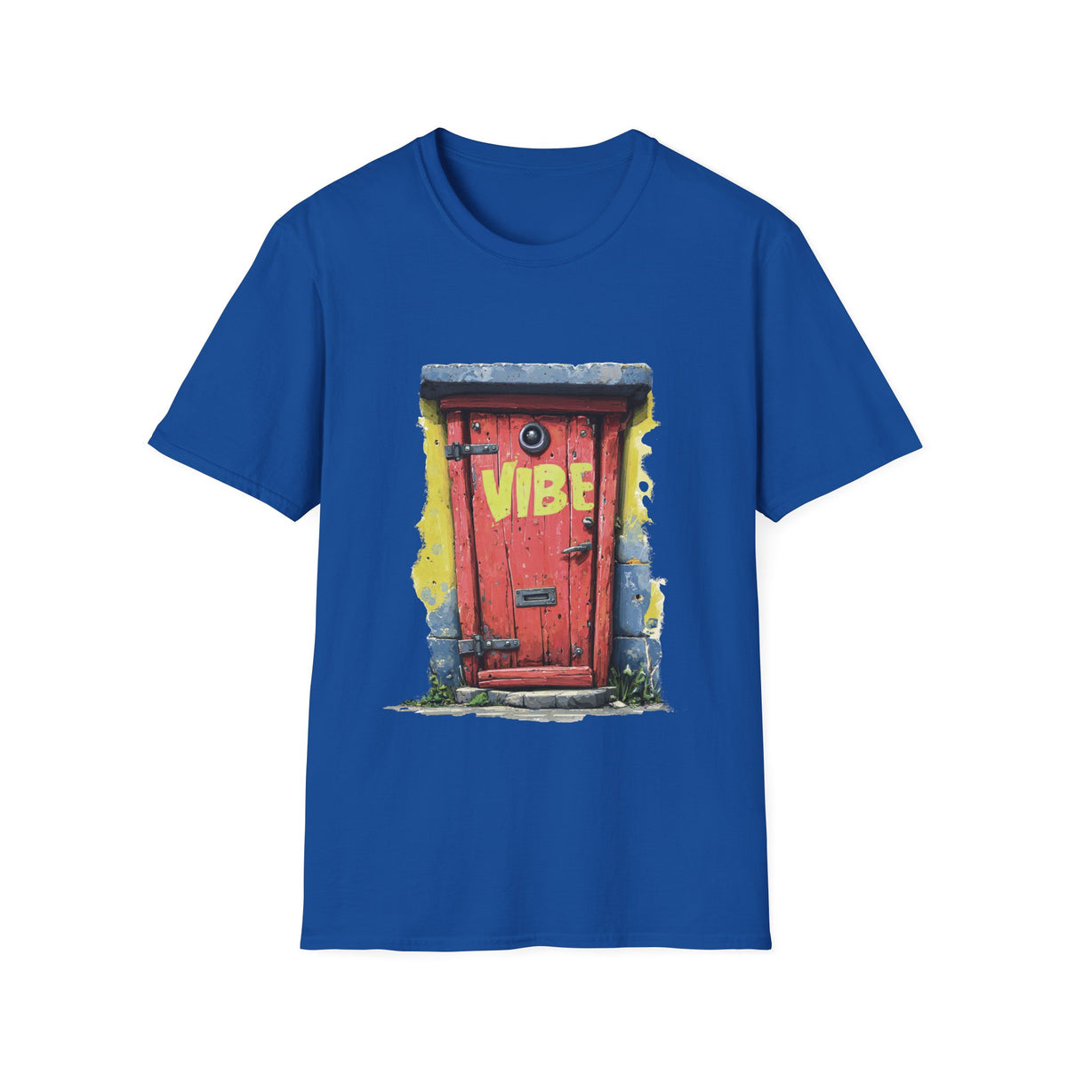 🚪 Vibe Door Graphic T-Shirt – Step Into Vibe Dimension, Unisex, Colors ⚫🔵🔴🟡⚪