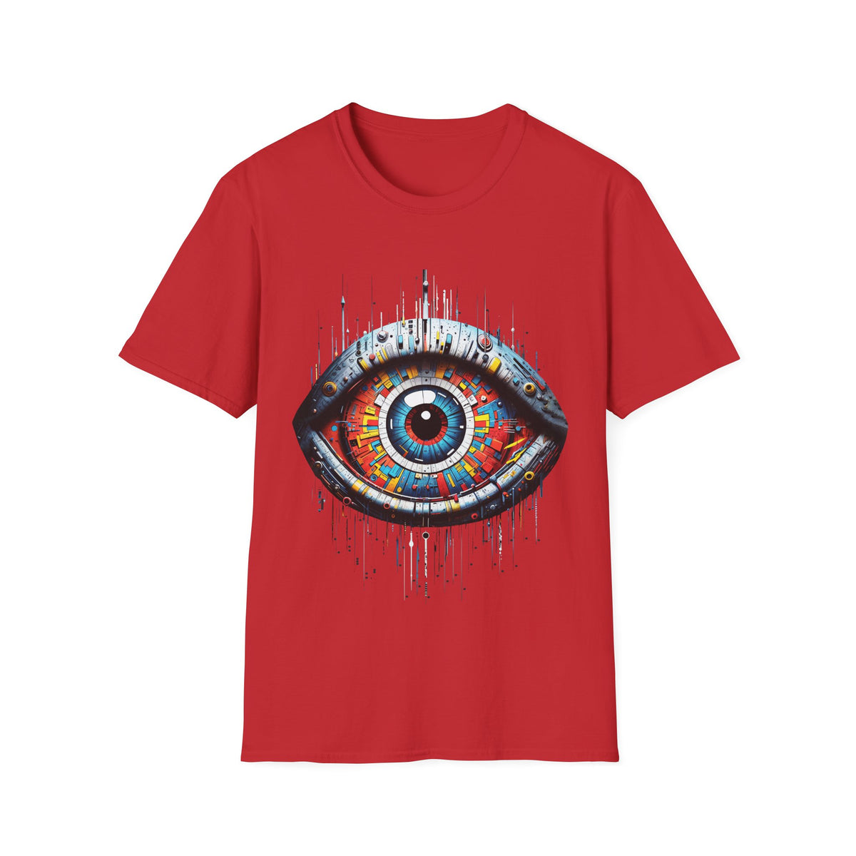 👁️‍🗨️ Futuristic Vision T-Shirt, Unisex, Colors ⚫🔵🔴🟡⚪