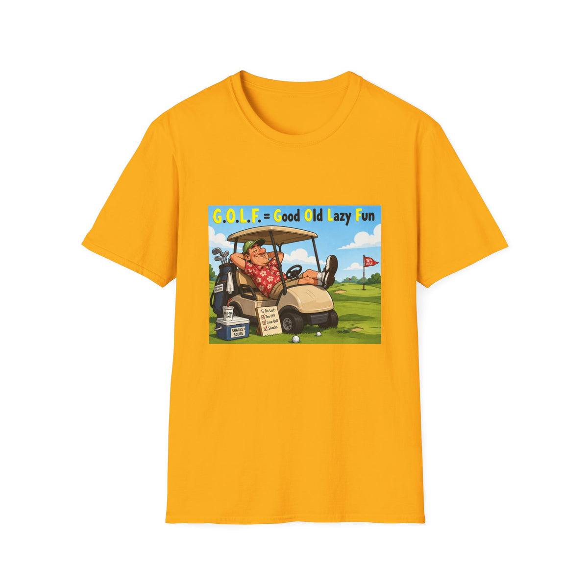 ⛳ Funny Golf T-Shirt - I Swing Hard, I Apologize Later, Unisex, Colors ⚫🔵🔴🟠🟡⚪