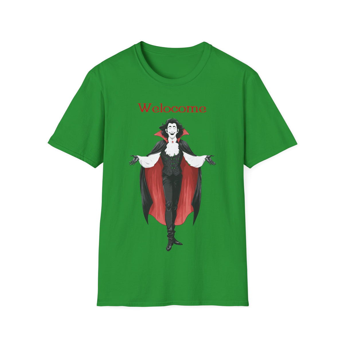 👹 Dracula Gothic T-Shirt – Dark Vampire Graphic T-Shirt, Unisex, Colors ⚫🔵🟢🟠🟡⚪