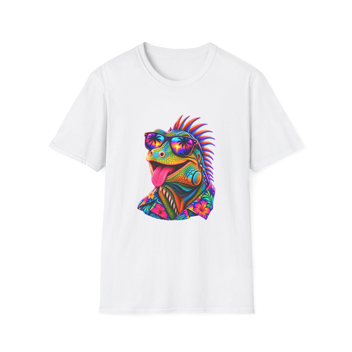 🦎 Tropical Lizard T-Shirt, Unisex, Colors ⚫🔵🔴🟢🟠🟡⚪