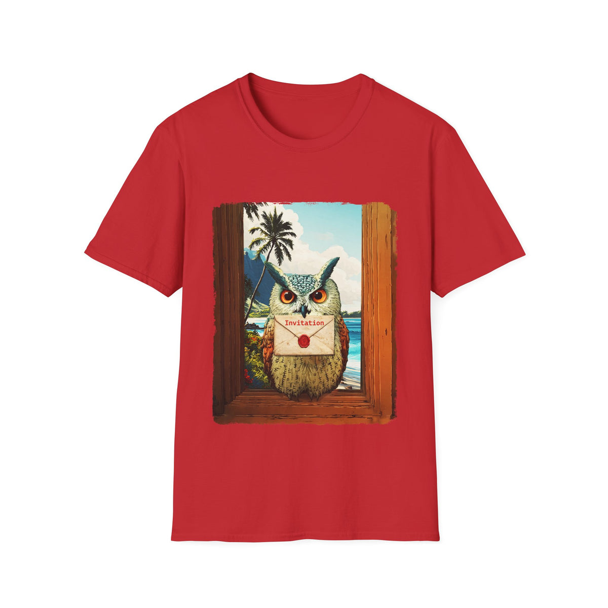 🦉 Owl Invitation Letter T-Shirt, Unisex, Colors ⚫🔵🔴🟡⚪