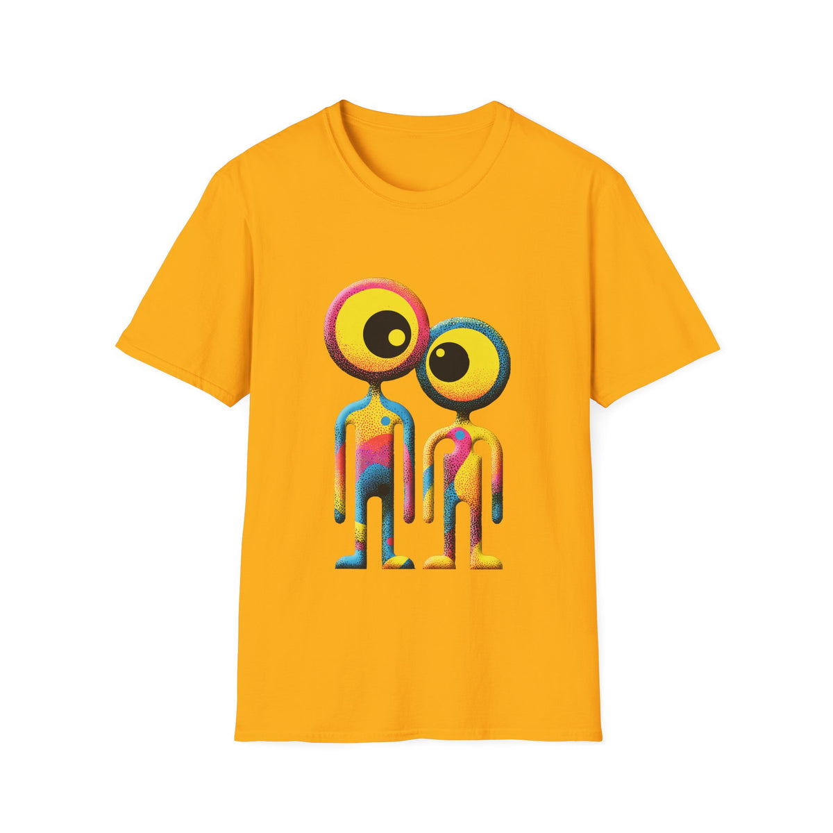 ❤️ Dot Lovers T-Shirt – Minimalist Design Tee, Unisex, Colors ⚫🔵🔴🟠🟡⚪