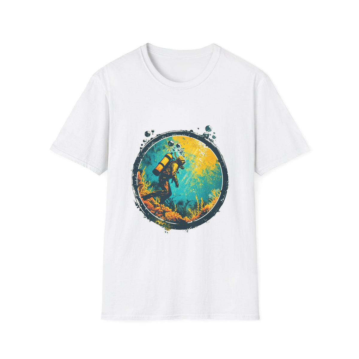 🤿 Dive into Adventure – Scuba Diving Sports T-Shirt, Unisex, Colors ⚫🔵🔴🟠🟡⚪