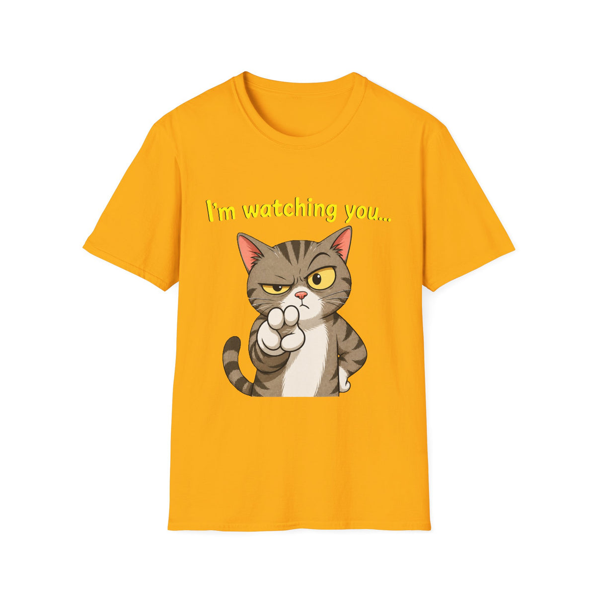 👀 Funny T-Shirt - I’m Watching You, Unisex, Colors ⚫🔵🔴🟠🟡⚪