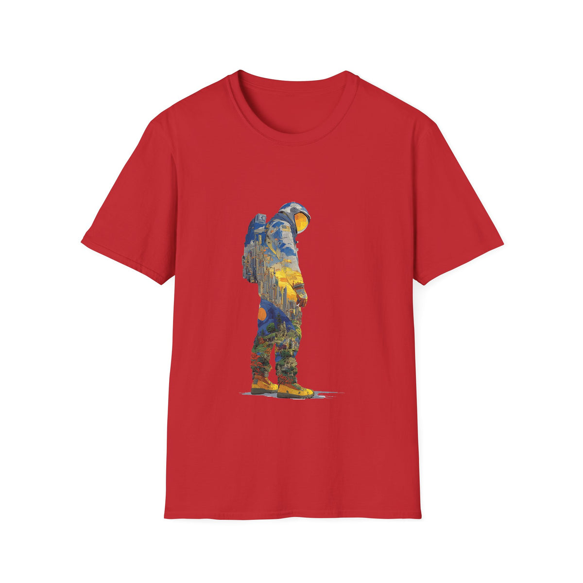 👨‍🚀 Astronaut Space Explorer T-Shirt | Cosmic Adventure Graphic Tee, Unisex, Colors ⚫🔵🔴🟡⚪