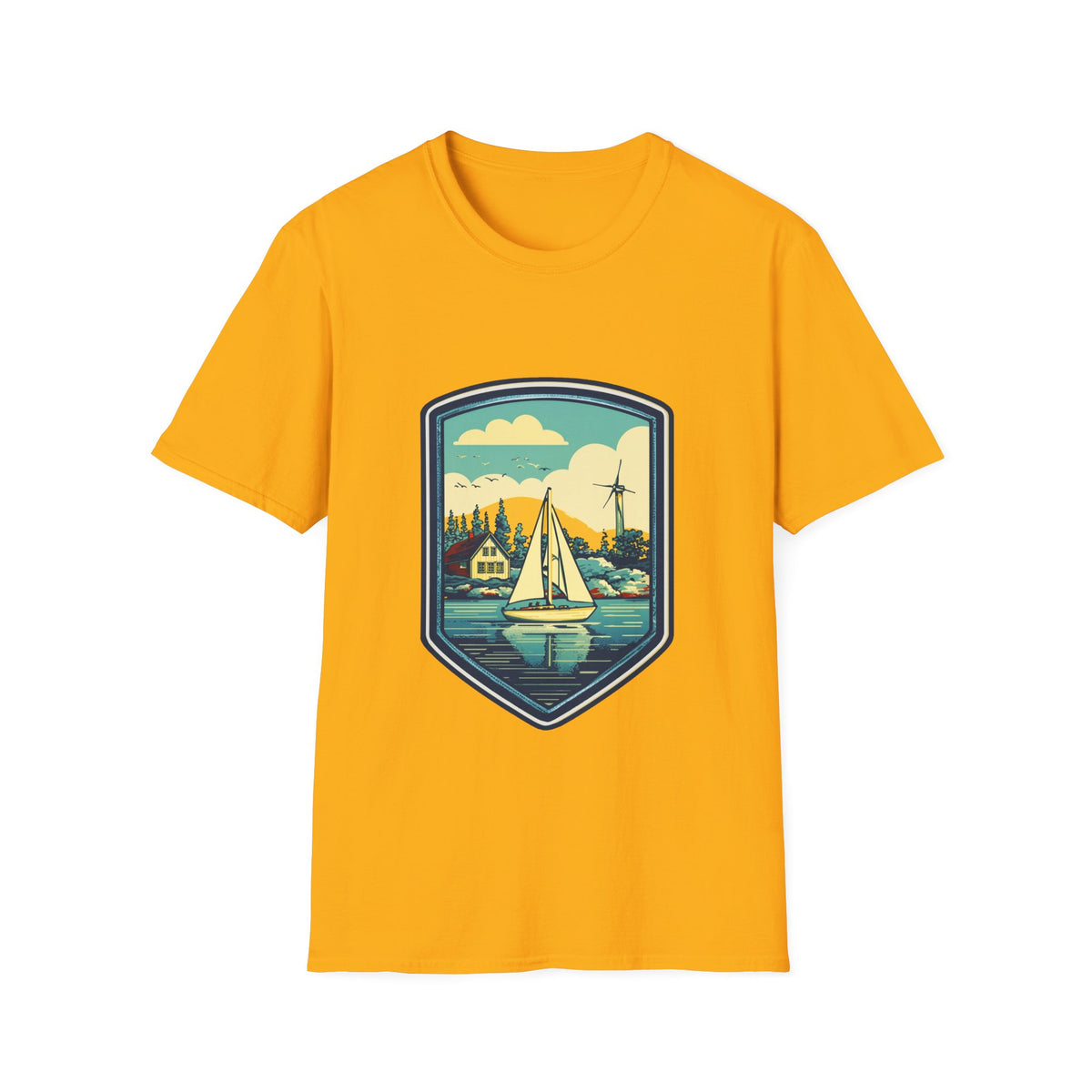 ⛵ Peaceful Sports T-Shirt, Unisex, Colors ⚫🔵🔴🟠🟡⚪