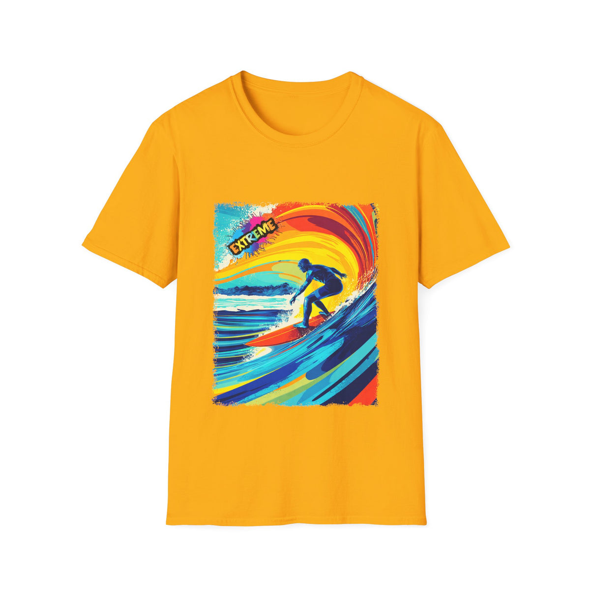 🏄  Surf Extreme Style – Ride the Wave, Sports T-Shirt, Unisex, Colors ⚫🔵🔴🟡⚪