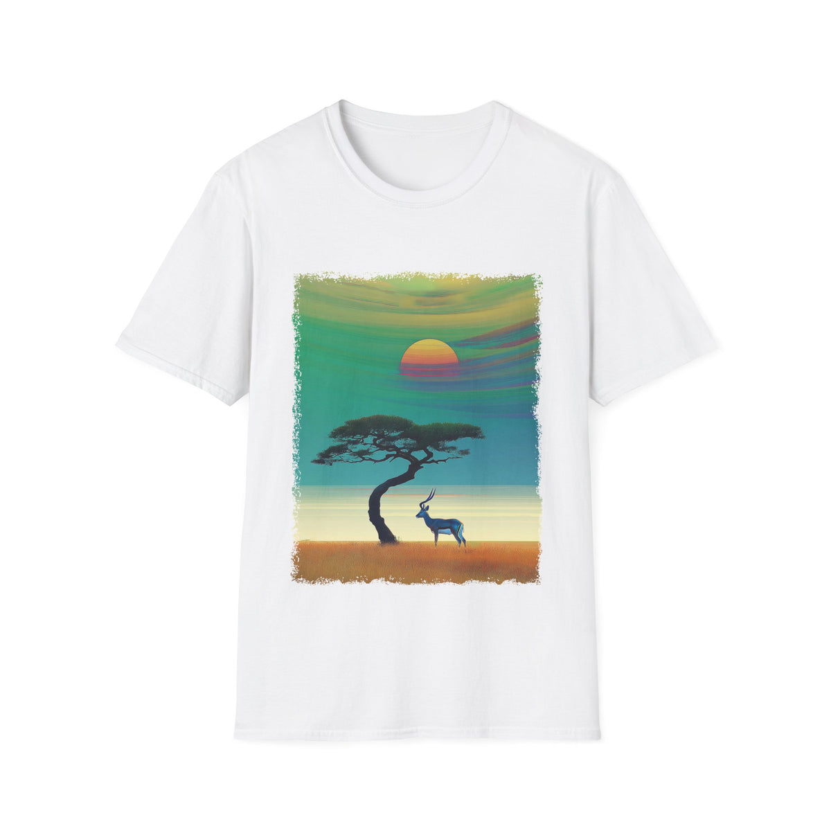 🦌 Majestic Africa Wildlife Nature T-Shirt, Unisex, Colors ⚫🔵🔴🟠🟡⚪