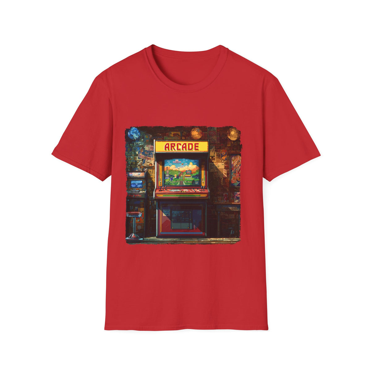 👾 Retro Arcade Gamer T-Shirt – Classic Gaming Vibes & 80s Nostalgia, Unisex, Colors ⚫🔵🔴🟠🟡⚪