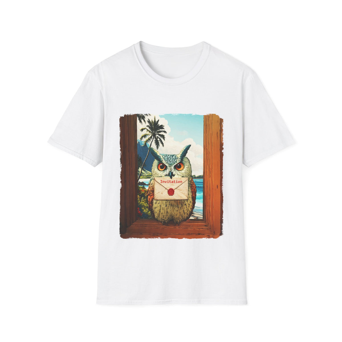 🦉 Owl Invitation Letter T-Shirt, Unisex, Colors ⚫🔵🔴🟡⚪