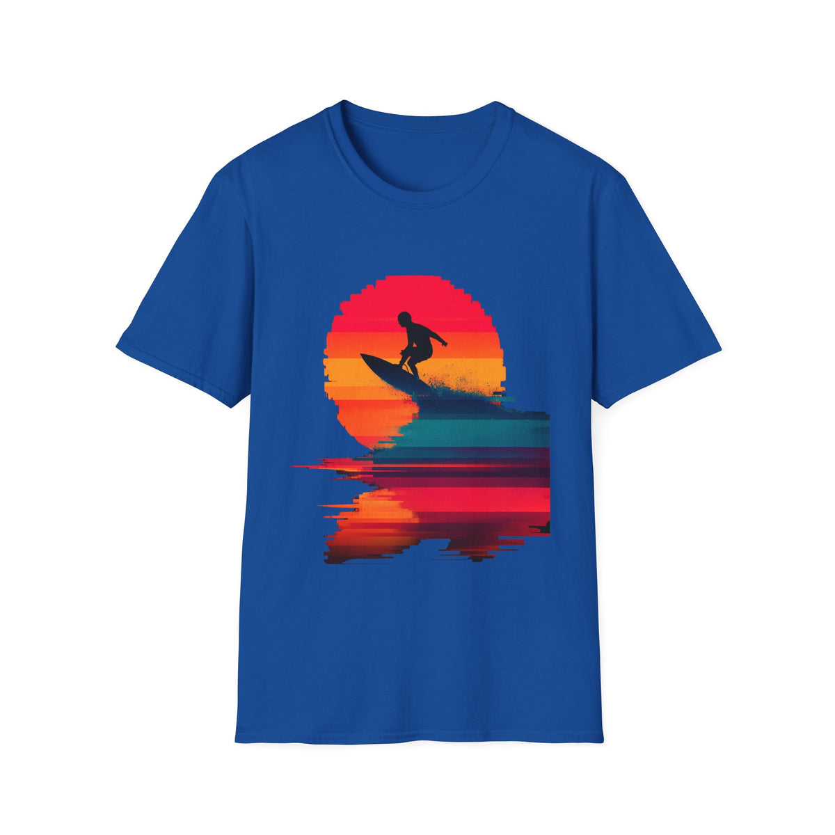 🏄 Sunset Surfing Vibes, Sports T-Shirt, Unisex, Colors ⚫🔵🔴🟡⚪