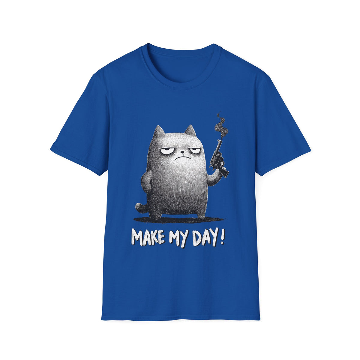 🔭 Funny T-Shirt - Armed & Adorable – Tactical Kitty Graphic Tee, Unisex, Colors ⚫🔵🔴🟡⚪