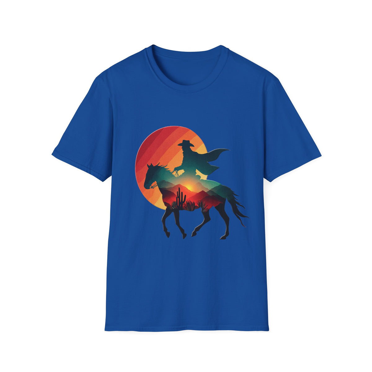 🤠 Cowboy Sunset Western T-Shirt | Ranch Cowboy, Unisex, Colors ⚫🔵🔴🟡⚪