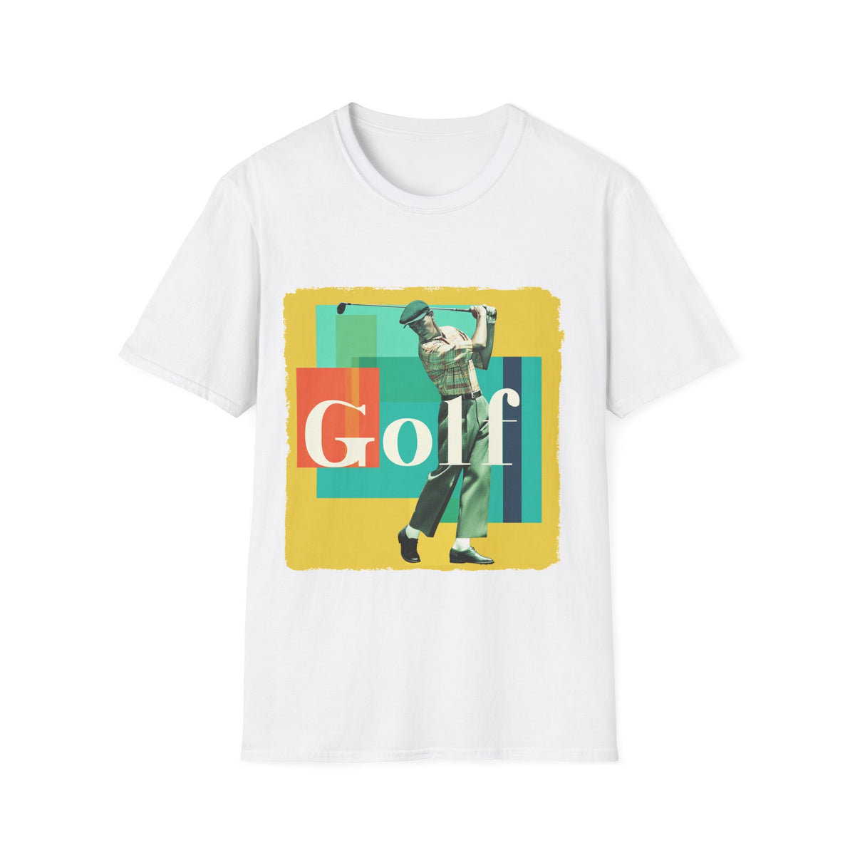 ⛳ Golf Mode On – Classic Retro Golfer T-Shirt, Unisex, Colors ⚫🔵🔴🟠🟡⚪